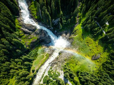 Krimml Worlds of Water, view of the Krimml Waterfalls | © wasserwelten.at/Michael Stabentheiner